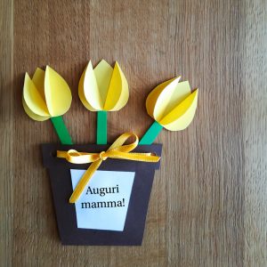 biglietto vasetto di tulipani - Ghiotto e Pastrocchio