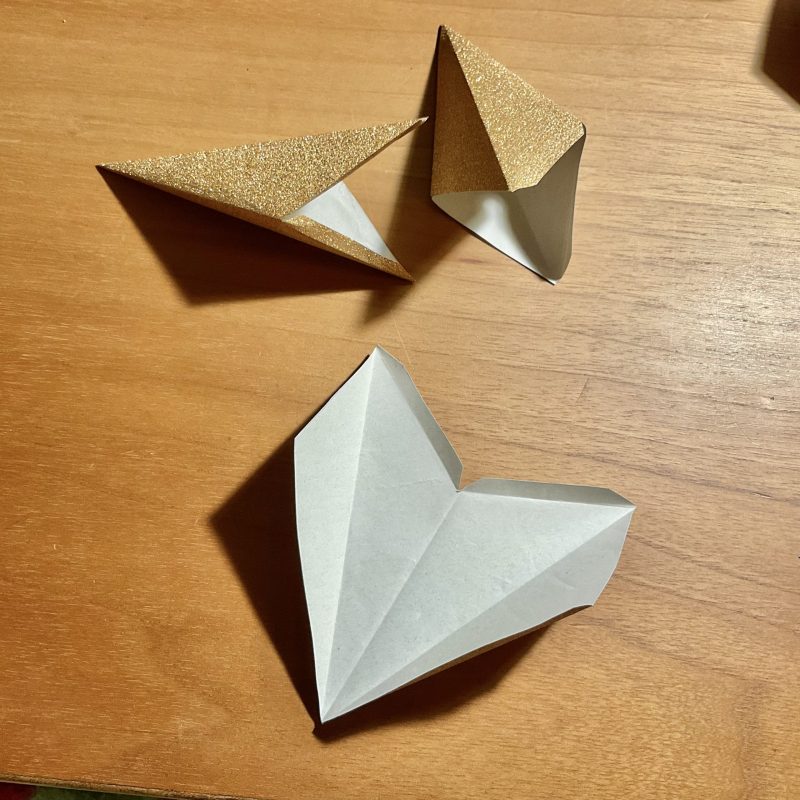 pieghe punte stella origami 3d - ghiotto e pastrocchio