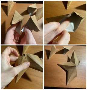 stella origami 3d procedimento - ghiotto e pastrocchio